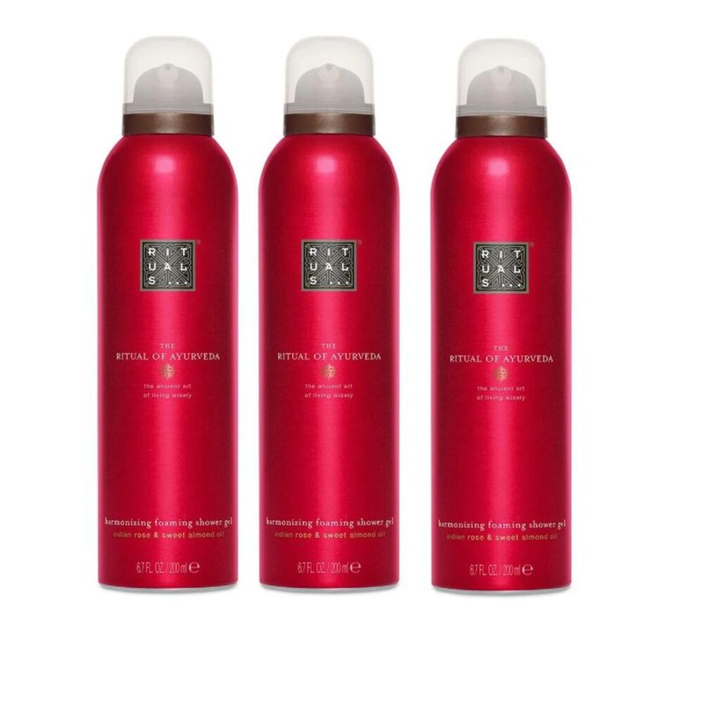 The Ritual of Ayurveda Foaming Shower Gel 200 ml, Pack of 3